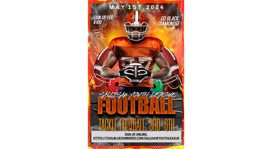 Football Registration! Opens May 1st!!
