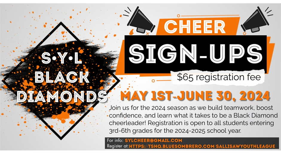 Cheer Registration! Opens May 1st!!