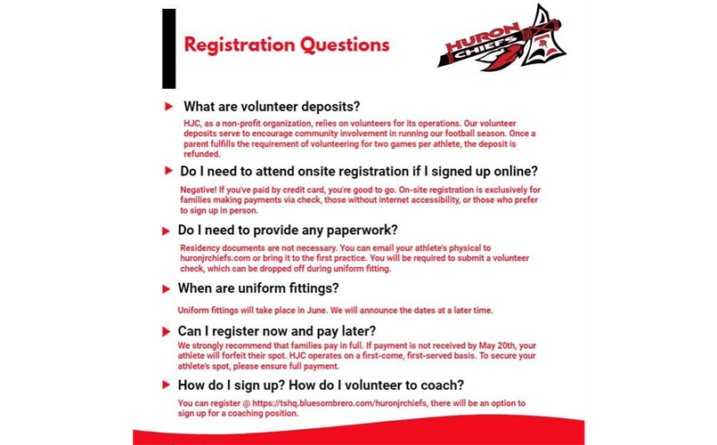 Registration Questions