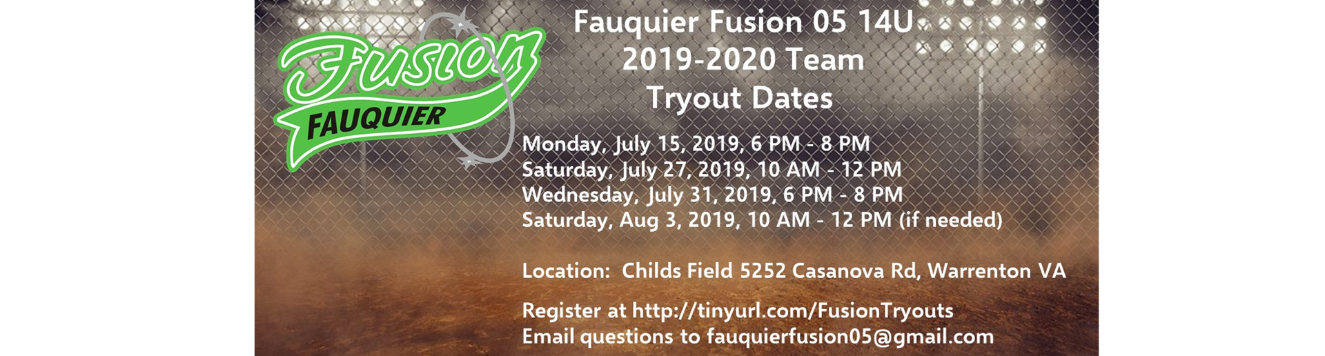 Fusion 14U 2019-2020 Team Tryouts