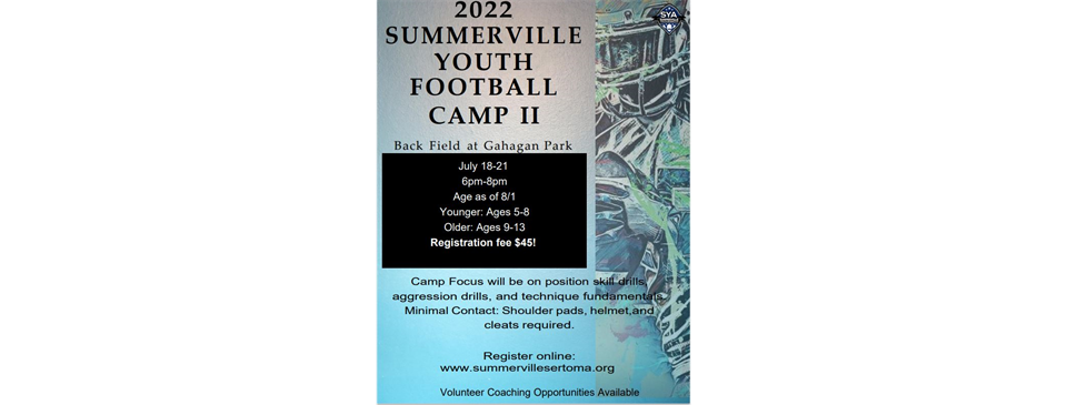 July Football Camp Part II Registrations are Open