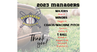 2023 Managers Announced