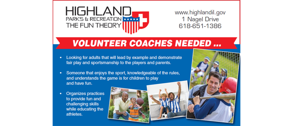 Coaches needed! Volunteer to coach today!