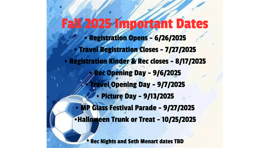 Important Dates for Fall 2025