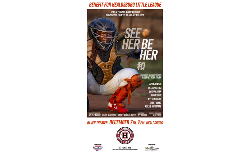 SEE HER BE HER - Movie screening and Book Signing to benefit Healdsburg Little League