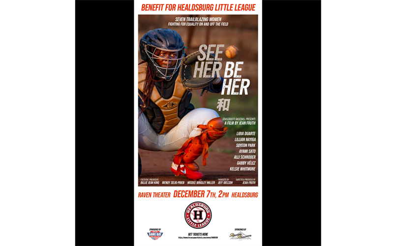 SEE HER BE HER - Movie screening and Book Signing to benefit Healdsburg Little League