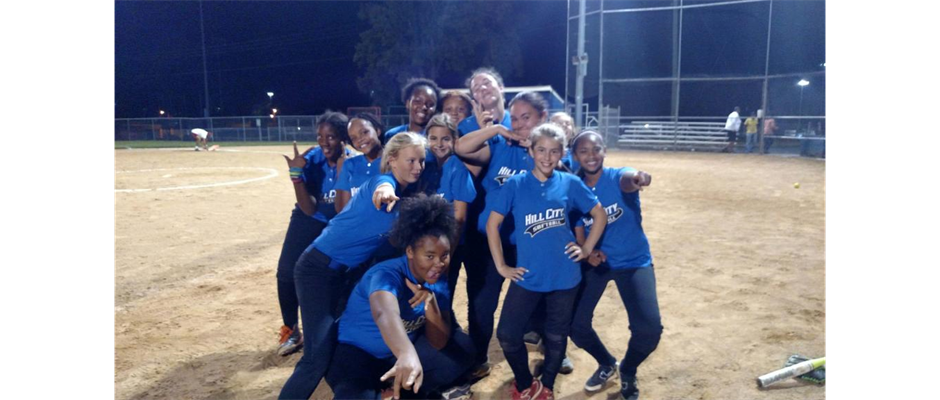 Hill City girls having fun after a win 
