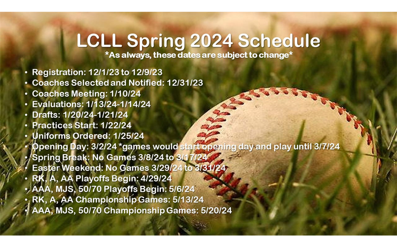 Spring Dates Info Slide