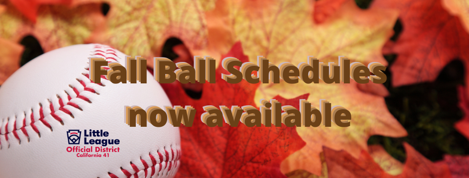 2022 Fall Ball Schedules