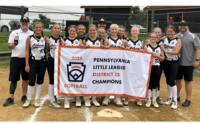 2025 Athens Majors Softball District 15 Champions