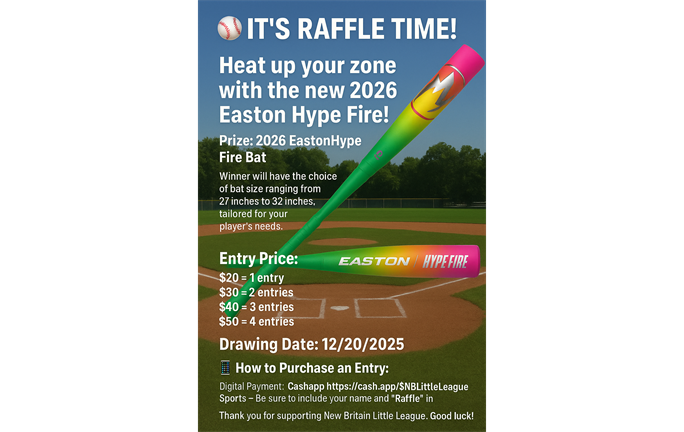 Easton Hype Fire Bat Raffle 