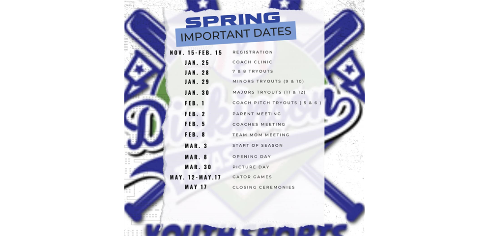 Spring 2025 Important Dates!