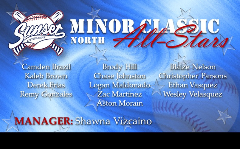 Congratulations to Our Minor Baseball Classic North All-Stars