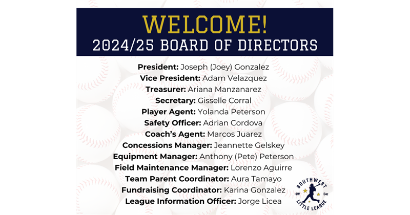 Welcome 2025 SWLL Board of Directors!