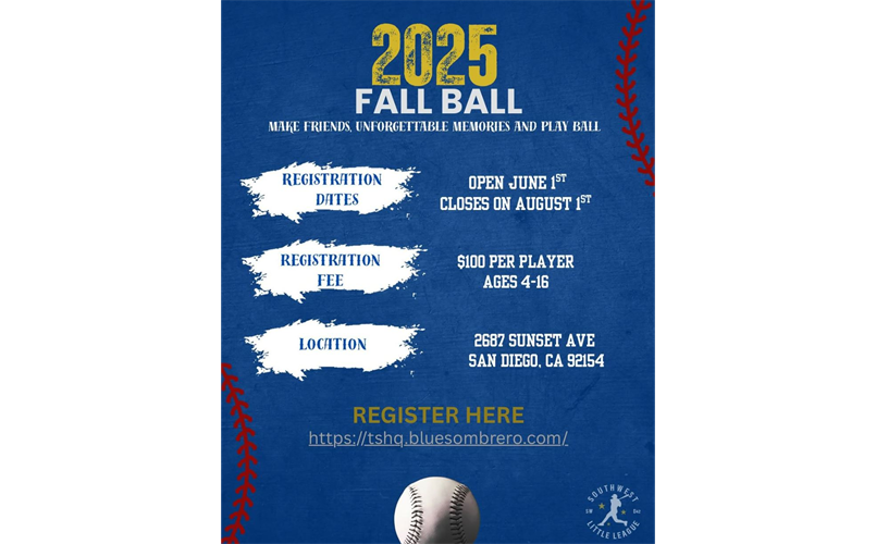 Fall Ball 2025 Registration now open!