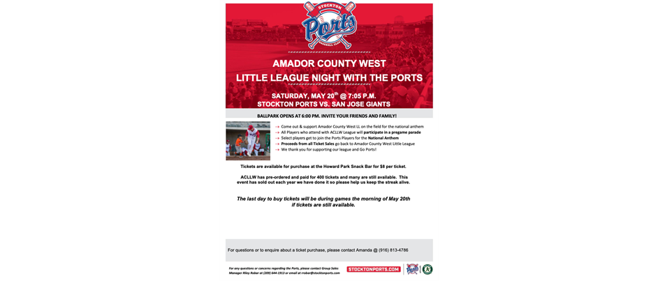 Get your Ports tickets now!