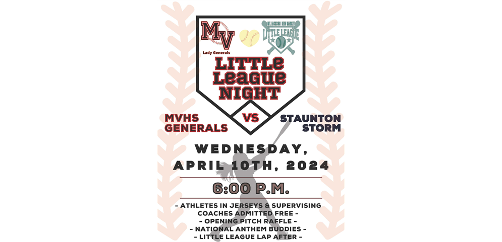 MJNM Little League night at MVHS Softball April 10th