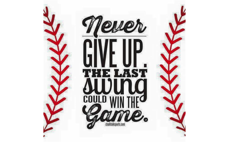 Never give up 