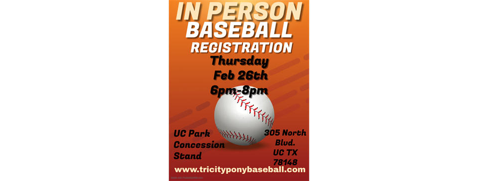 In Person Registration Thursday Night