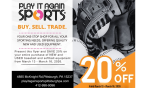 Play It again Sports 20% Off Weekend!