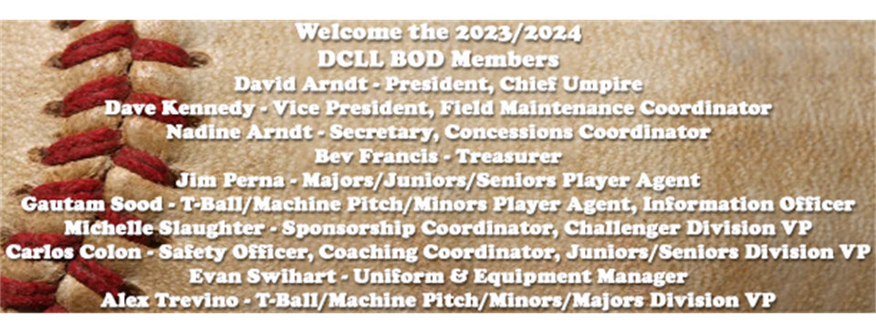 Please welcome our 2023-2024 DCLL BOD