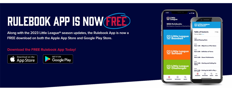 Little League Rulebook App - NOW FREE