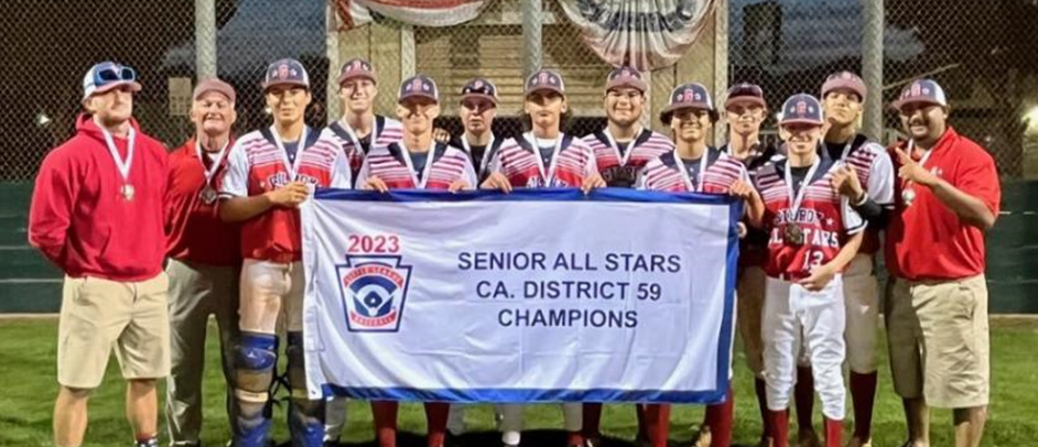 Seniors Baseball DISTRICT 59 CHAMPIONS!