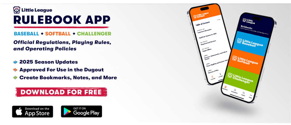 Little League Rulebook App - NOW FREE