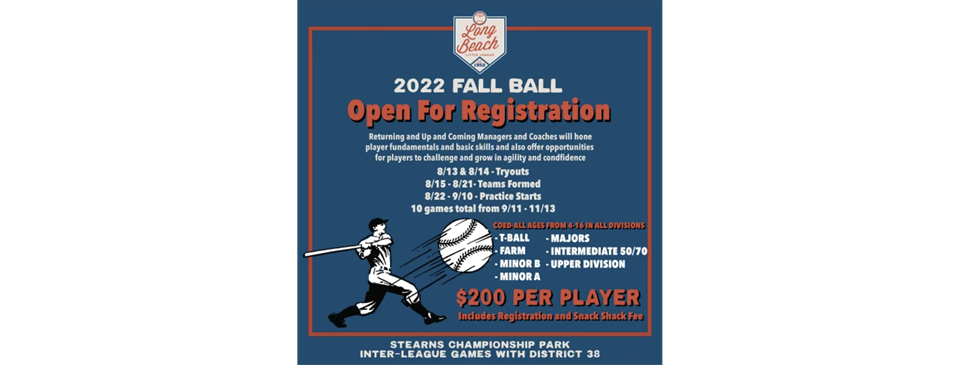 Fall Ball Registration is LIVE!