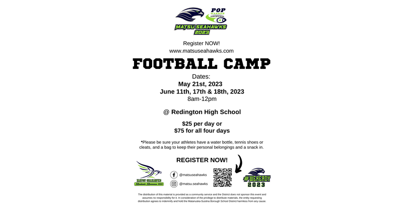 Mat-Su Seahawks Football Camps