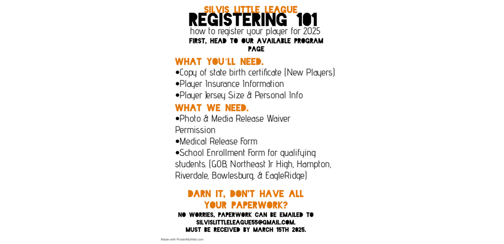 Registration Info