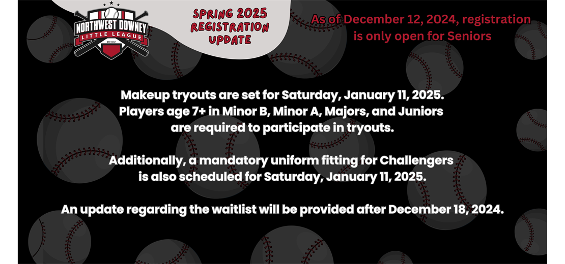 Spring 2025 Registration Update