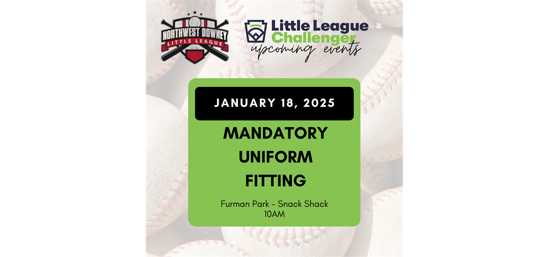 Challengers Uniform Fitting Rescheduled