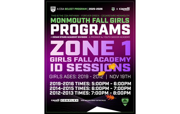 CSA MONMOUTH GIRLS ZONE 1 ID SESSION