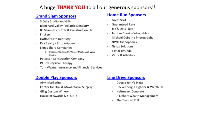 Thank you LBYBS Sponsors!