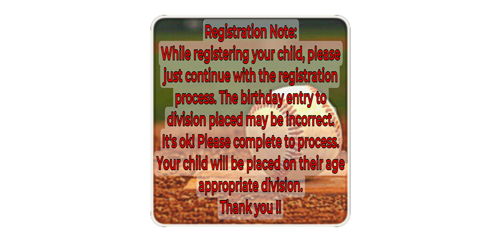 Registration Note!!