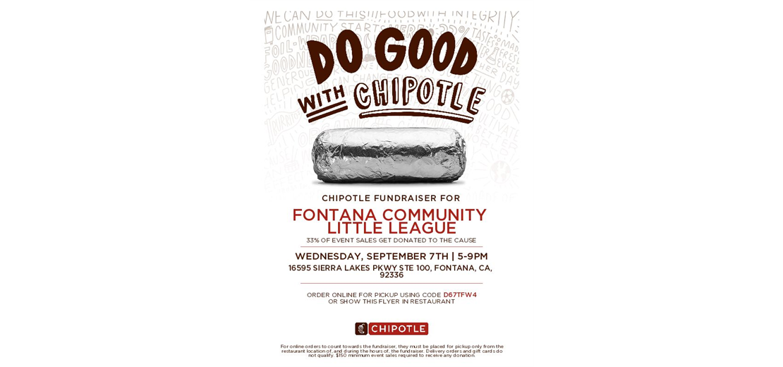 SAVE THE DATE FOR CHIPOTLE FAMILY NIGHT!
