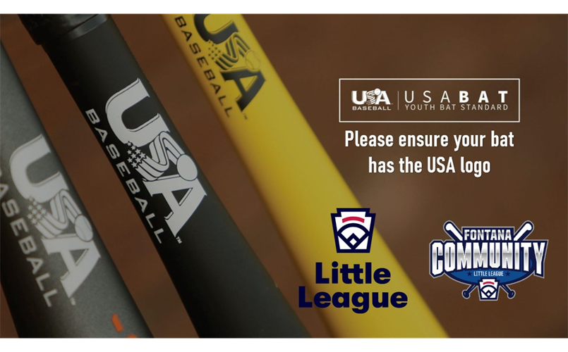 Only approved USA Bats can be used w/ Little League