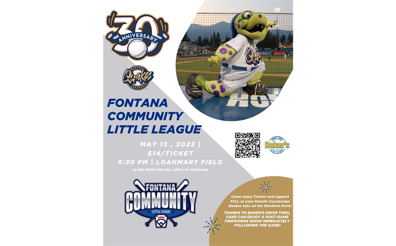 FCLL Night with the Quakes 5/13