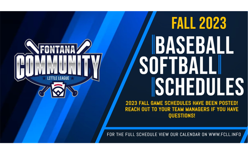 Fall Game Schedules are posted