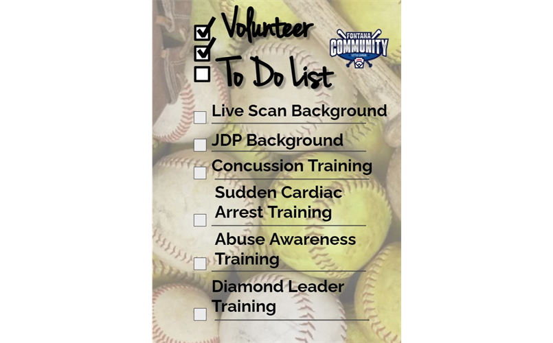 Volunteer Checklist