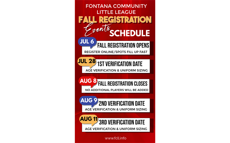 Fall Registration/Verification Events