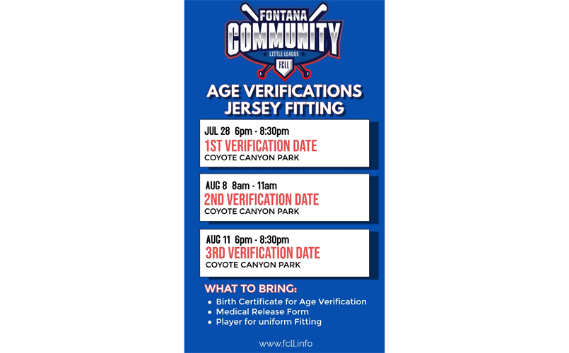 Verification Dates