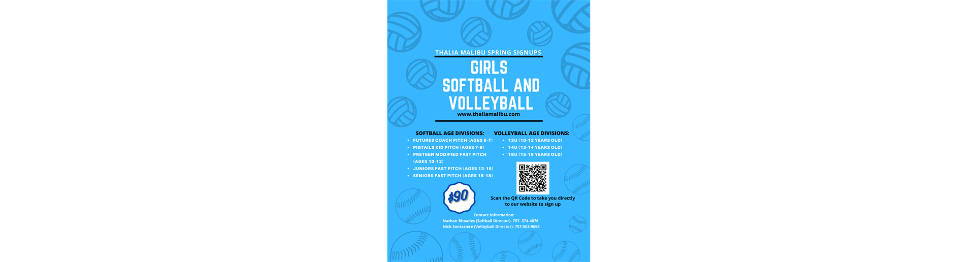 2022 Spring Softball and Volleyball Signups 