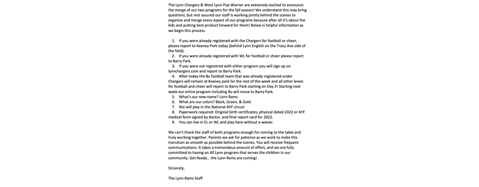 Merge Announcement