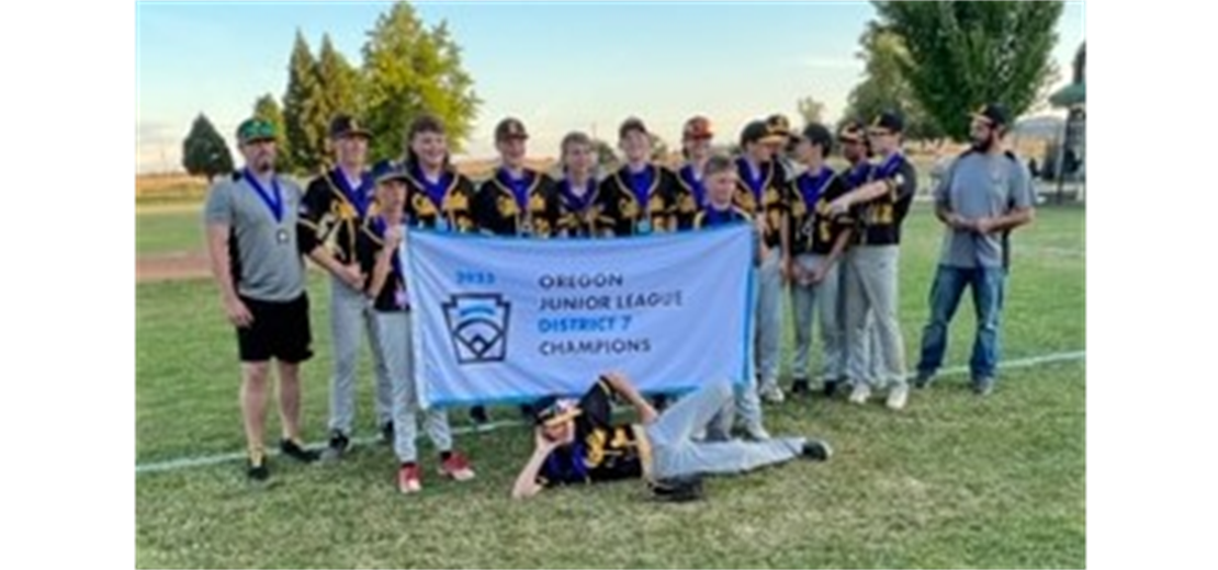 2023 Junior Baseball All-Star District 7 Tournament Champions