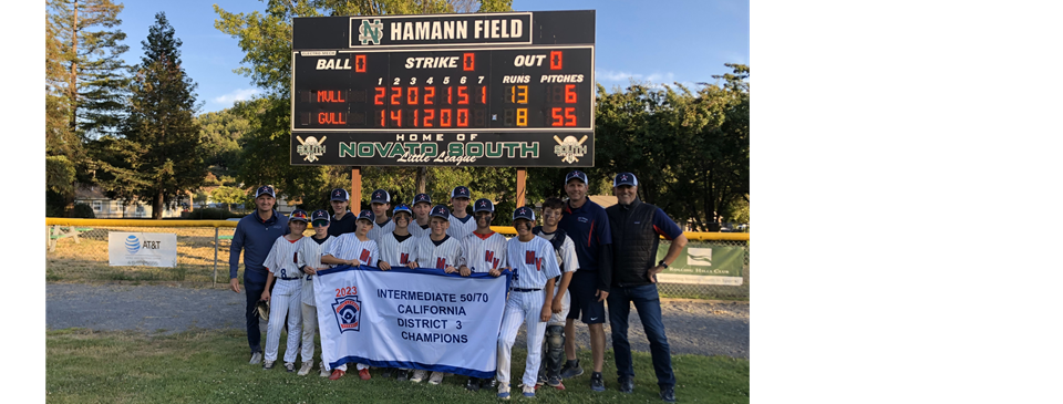 2023 District 3 Intermediates All Stars Champions Mill Valley Little League