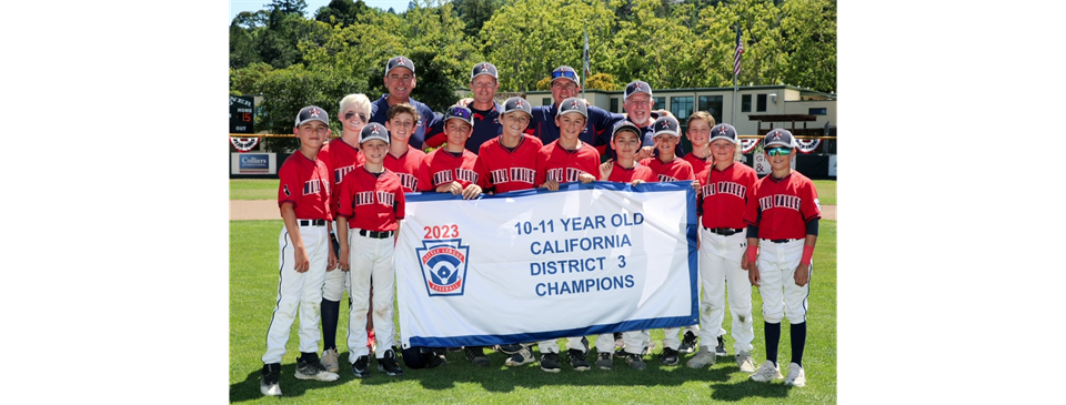 2023 District 3 9-11s All Stars Champions Mill Valley Little League