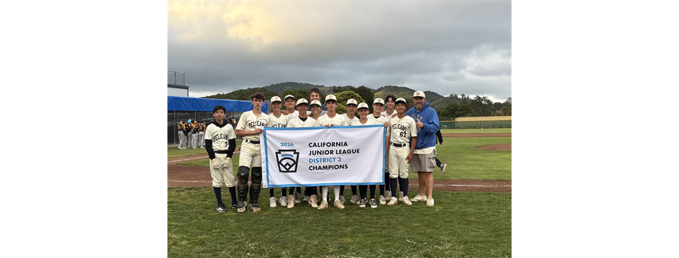 2026 Juniors District 3 Regular Season Champions Tiburon Pelicans