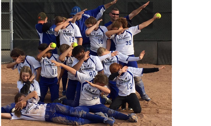 Dabbing after a great win!